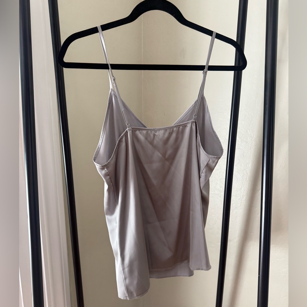 Silk Satin Grey Silver Camisole - Picture 2 of 2
